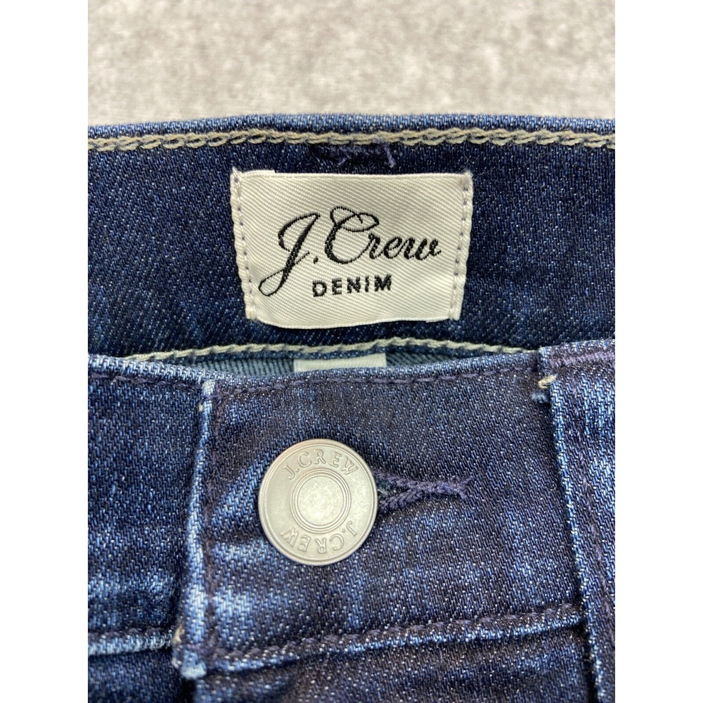 J.Crew Jeans Womens 27 Blue Vintage Straight Red Side Stripe Stretch‎ Denim - Picture 2 of 13